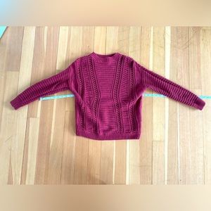Vera Wang burgundy maroon XS petite pullover sweater